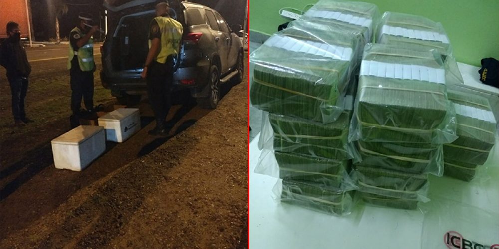 Incautaron más de 28 millones de pesos que eran trasladados en camioneta: fotos