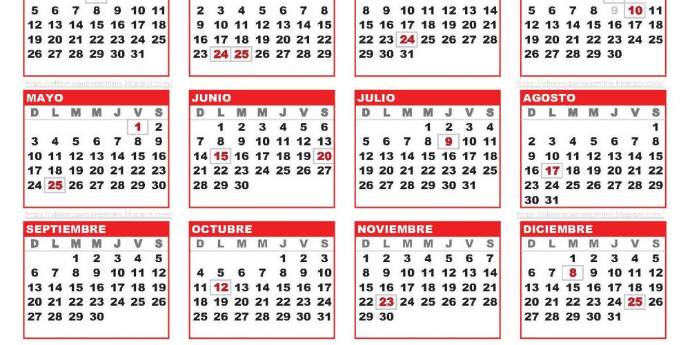 Feriados 2020: calendario