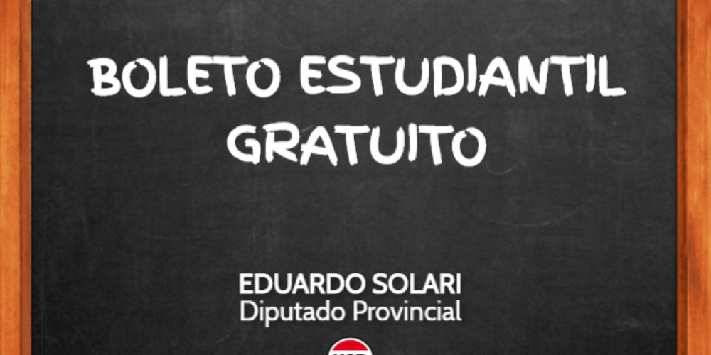 Solari: “El Boleto Estudiantil debe ser Ley en Entre Ríos”