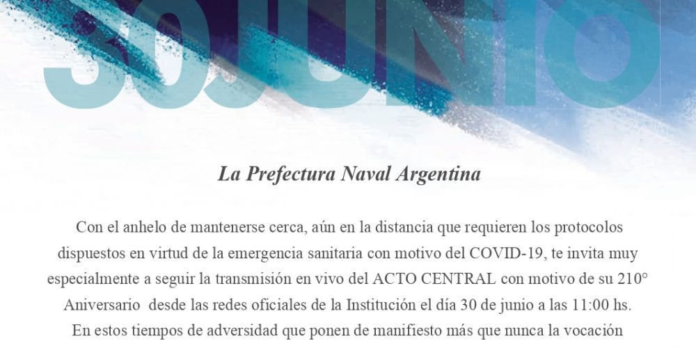 Conmemoración “210° Aniversario de la Prefectura Naval Argentina”