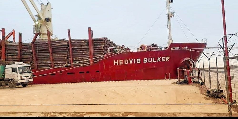 Partió otro buque con madera de pino con destino a China