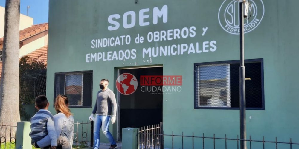 El Gremio SOEM convoca a afiliados y realiza movilización al Centro Cívico