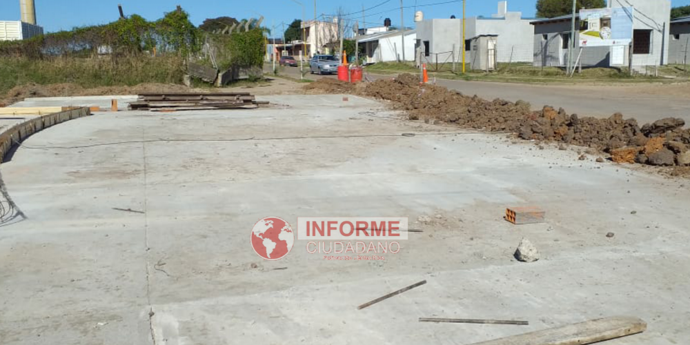 Avanza la obra de construcción de la rotonda en intersección de Avenida Alem y Néstor Kirchner